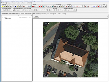 3D-DachTools Zusatzfunktion zur Plan-Bilderfassung, Objektansicht und Erfassung mit Google - 